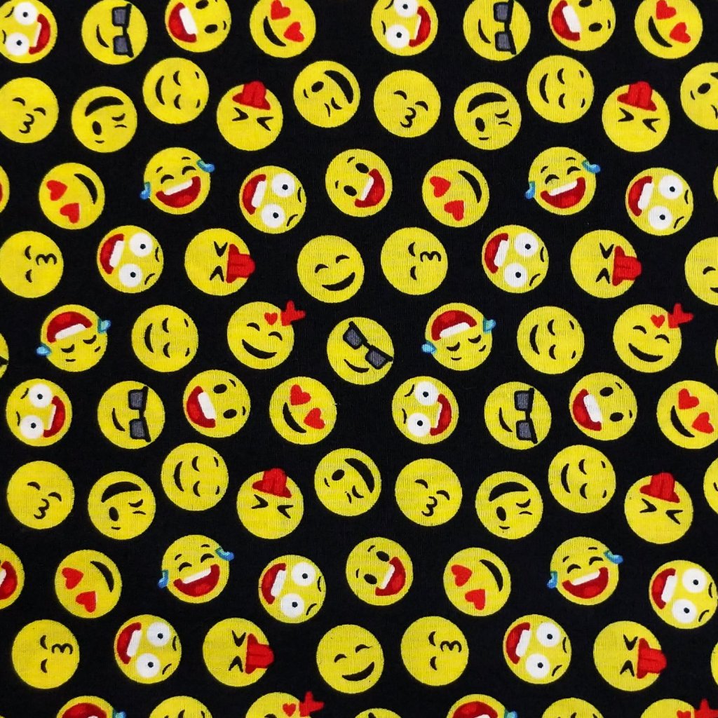 Žluté emoji na černé