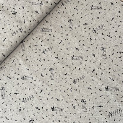 Dekorační látka vzor s notami 3163