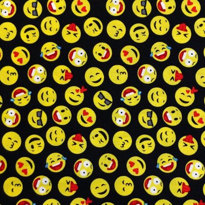 Žluté emoji na černé