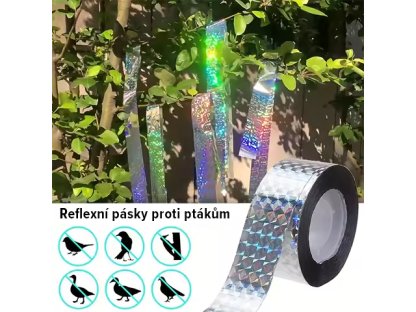 Reflexní páska na odhánění ptáků