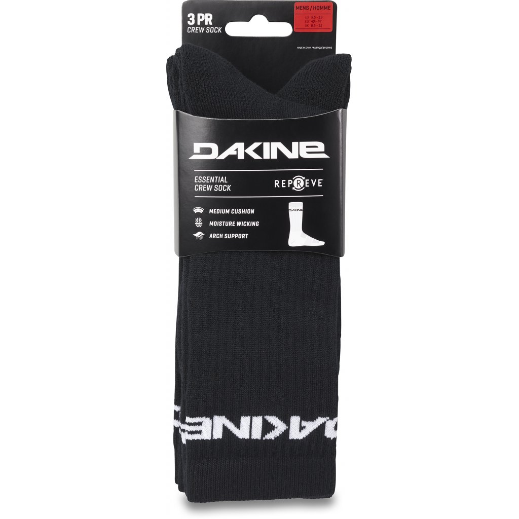 ponožky Dakine Essential Sock - 3 PACK Black 2022