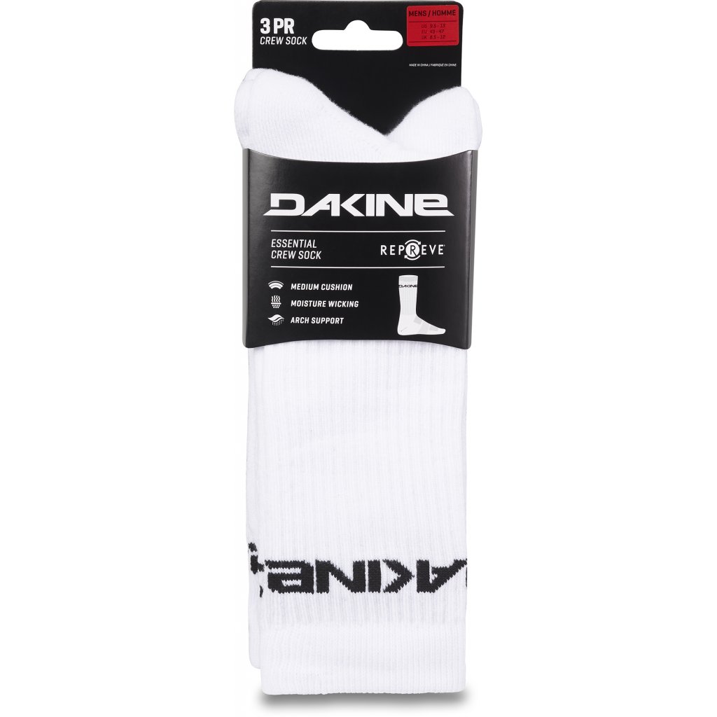 ponožky Dakine Essential Sock - 3 PACK White