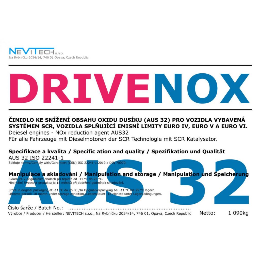 DriveNOx močovina - 1000 l v IBC