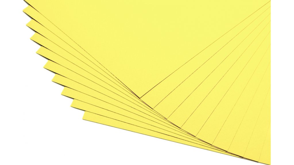 Barevné papíry citronově žluté - 20 listů A4 - 130g