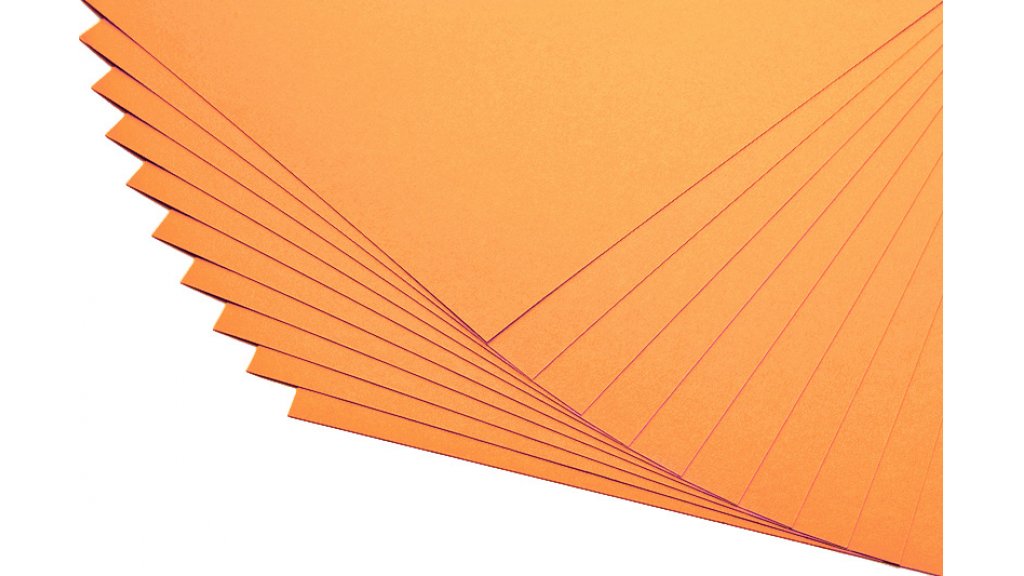 Barevné papíry mandarinka - 20 listů A4 - 130g