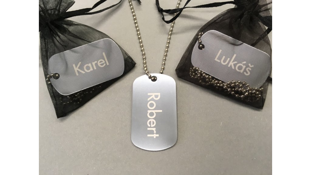 Stříbrná jmenovka Dog Tag - 1 ks
