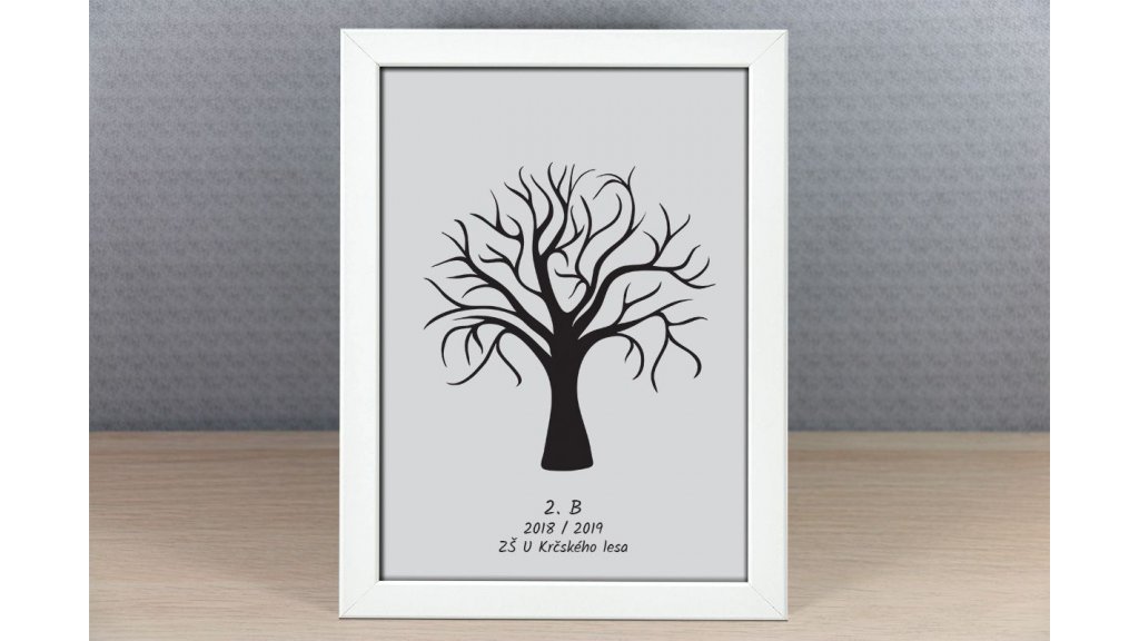 Strom dětí 1 v bílém rámečku 21 x 30 cm