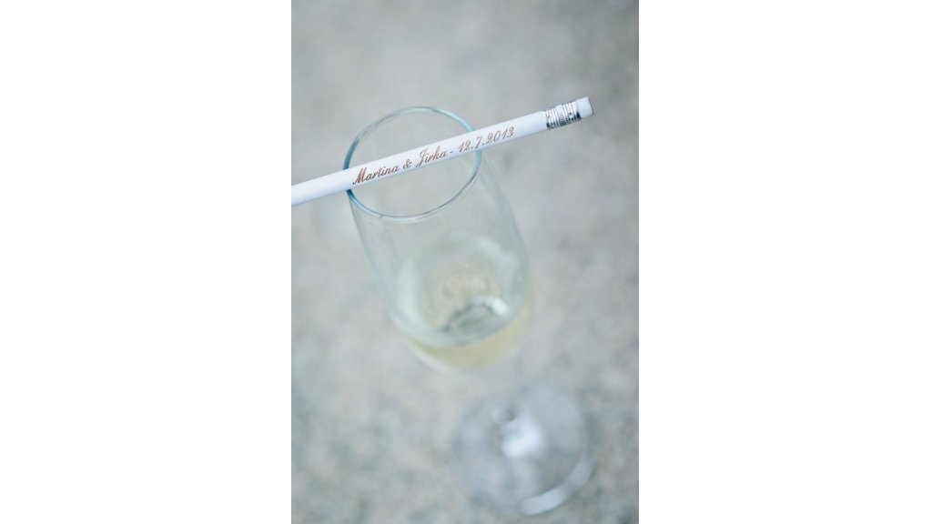 Svatební tužky se jmény - s gumou