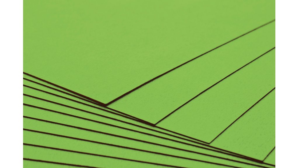 Tvrdý kreativní papír limetkově zelený A4 - 300g