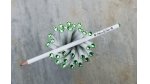 Svatební tužky se jmény s zeleným krystalem Swarovski