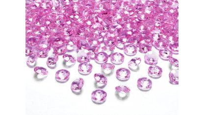 Dekorační akrylové diamanty 100 ks - růžové