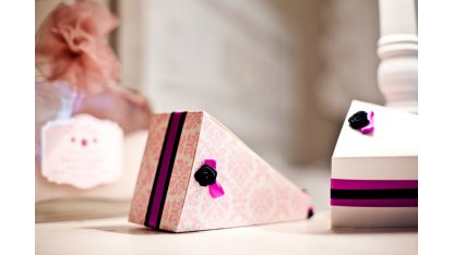 Krabičky na výslužky - růžové vintage