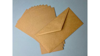 Kraftový papír - podkladový - 21x10 cm - 10 archů - 260g 2