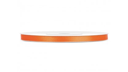 Oranžové saténové stuhy - 25 m / 0,6 cm