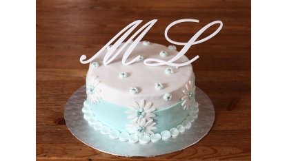 Písmeno na dort - M - bílé 2