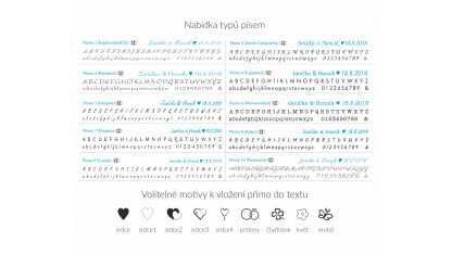 Propisky s vlastním textem - světle modrá