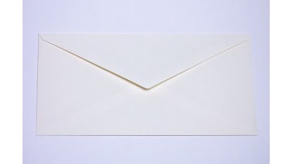 Silné obálky DL na svatební oznámení - perlově bílé 2