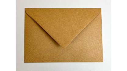 Silné obálky na svatební oznámení velikosti A5 - kraftové rustikální 2