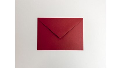 Silné obálky na svatební oznámení velikosti A6 - tmavě červené 2