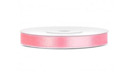 Světle růžové saténové stuhy - 25 m / 1,2 cm