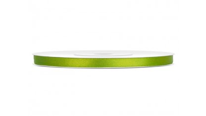 Zelené saténové stuhy - 25 m / 0,6 cm