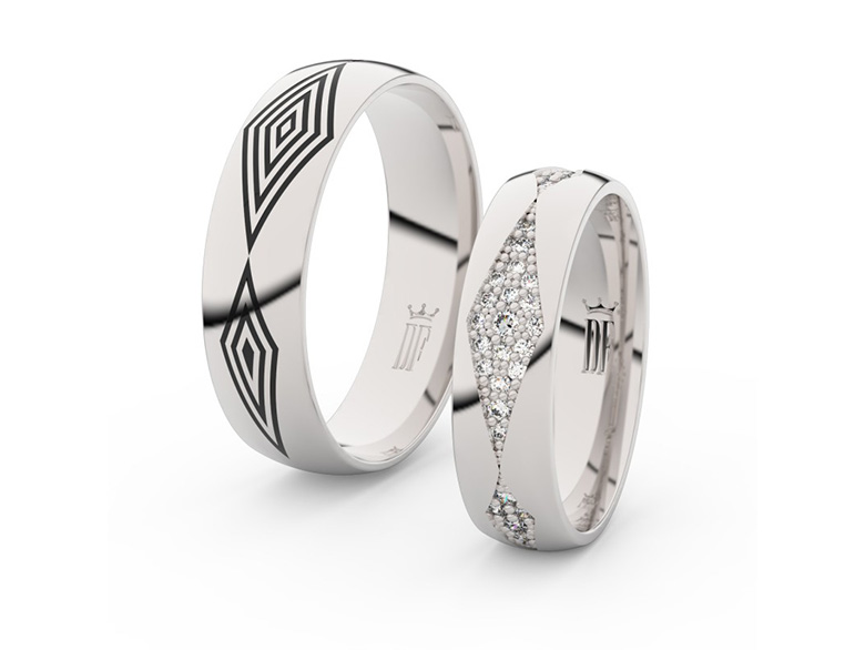 Luxusní snubní prsteny Danfil s brilianty