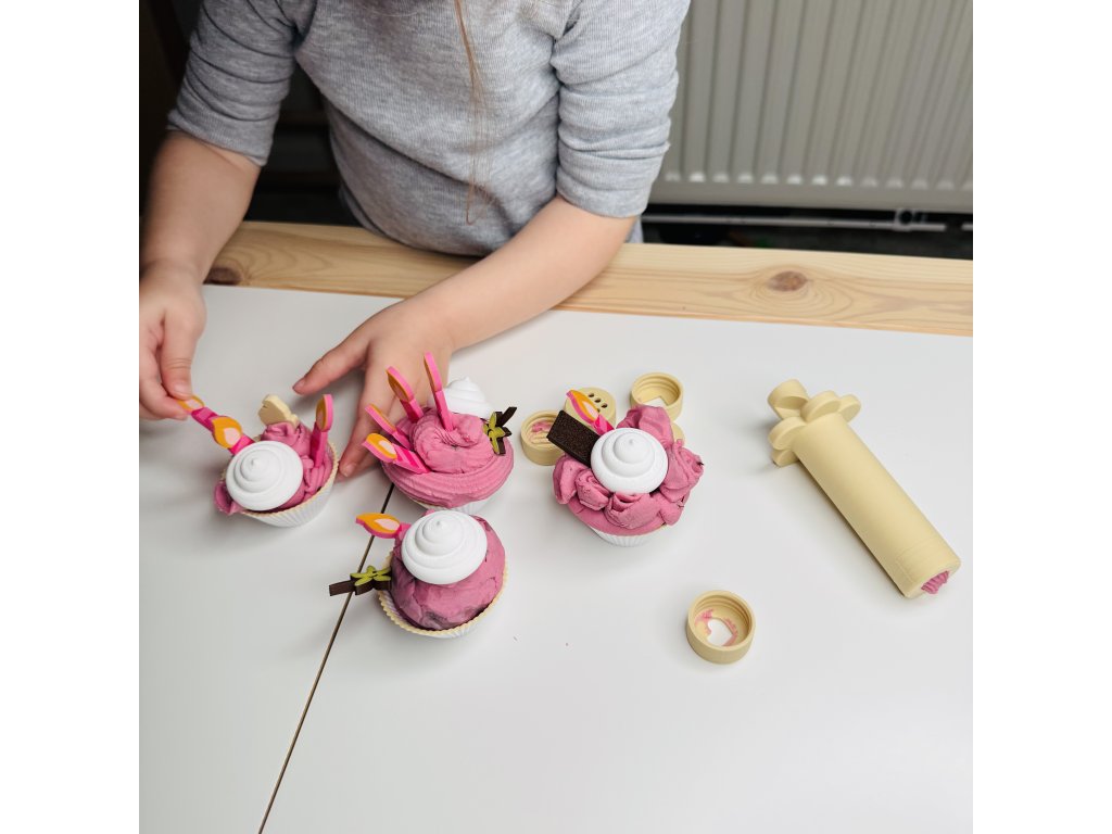 Cupcake mističky na modelínu – sada 4 ks
