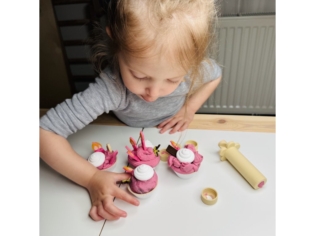 Cupcake mističky na modelínu – sada 4 ks