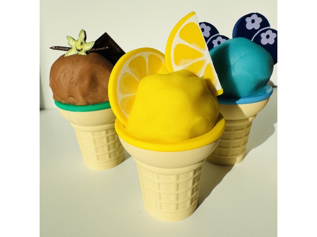 Doplňky ke hře na jídlo – sada pro zdobení zmrzlin, cupcaků a dortů