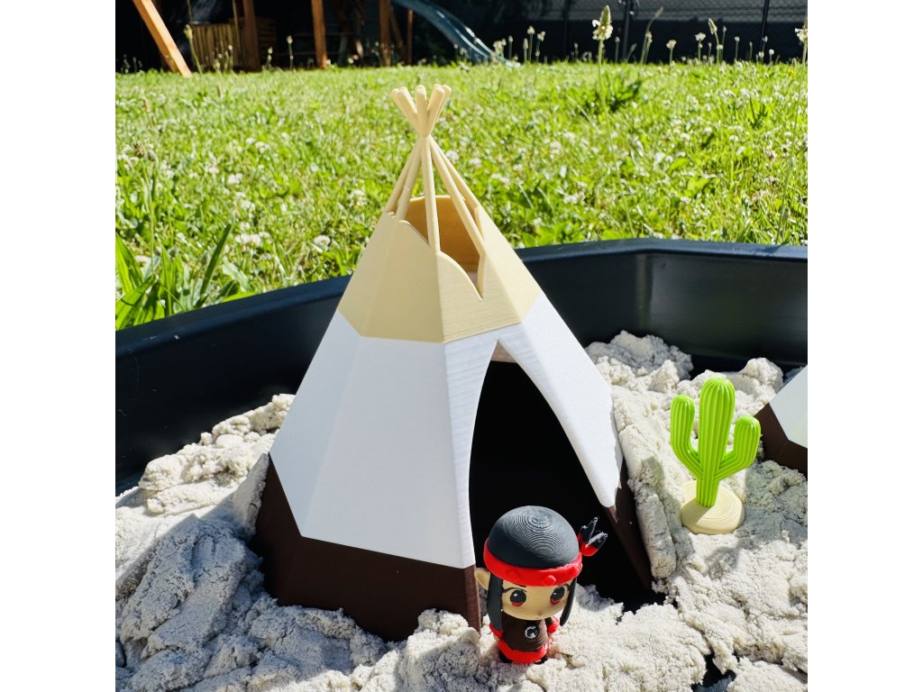 Velké teepee s odnímatelnou střechou
