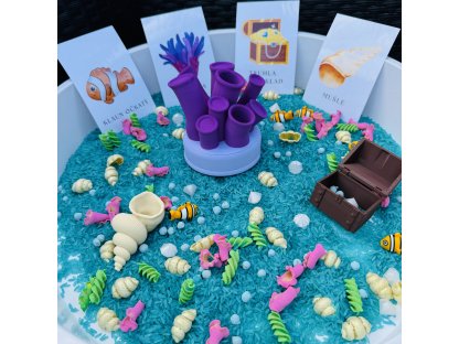 Naběračka ve tvaru mušle pro sensory play 