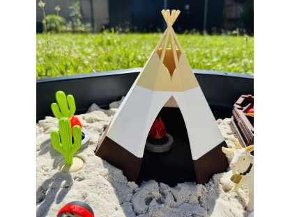 Velké teepee s odnímatelnou střechou