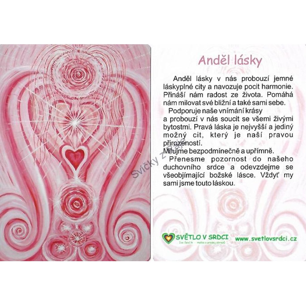 Anděl lásky - harmonizační obrázek