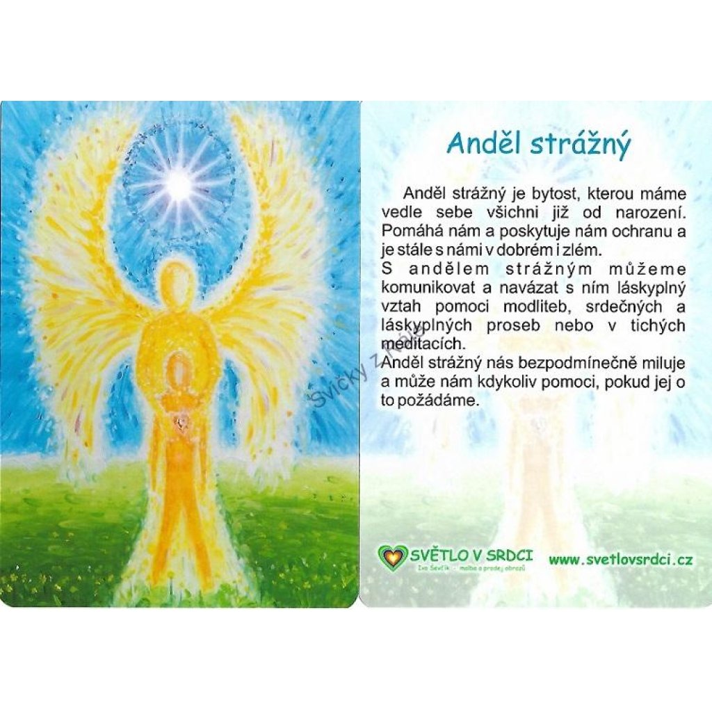 Anděl strážný - harmonizační obrázek