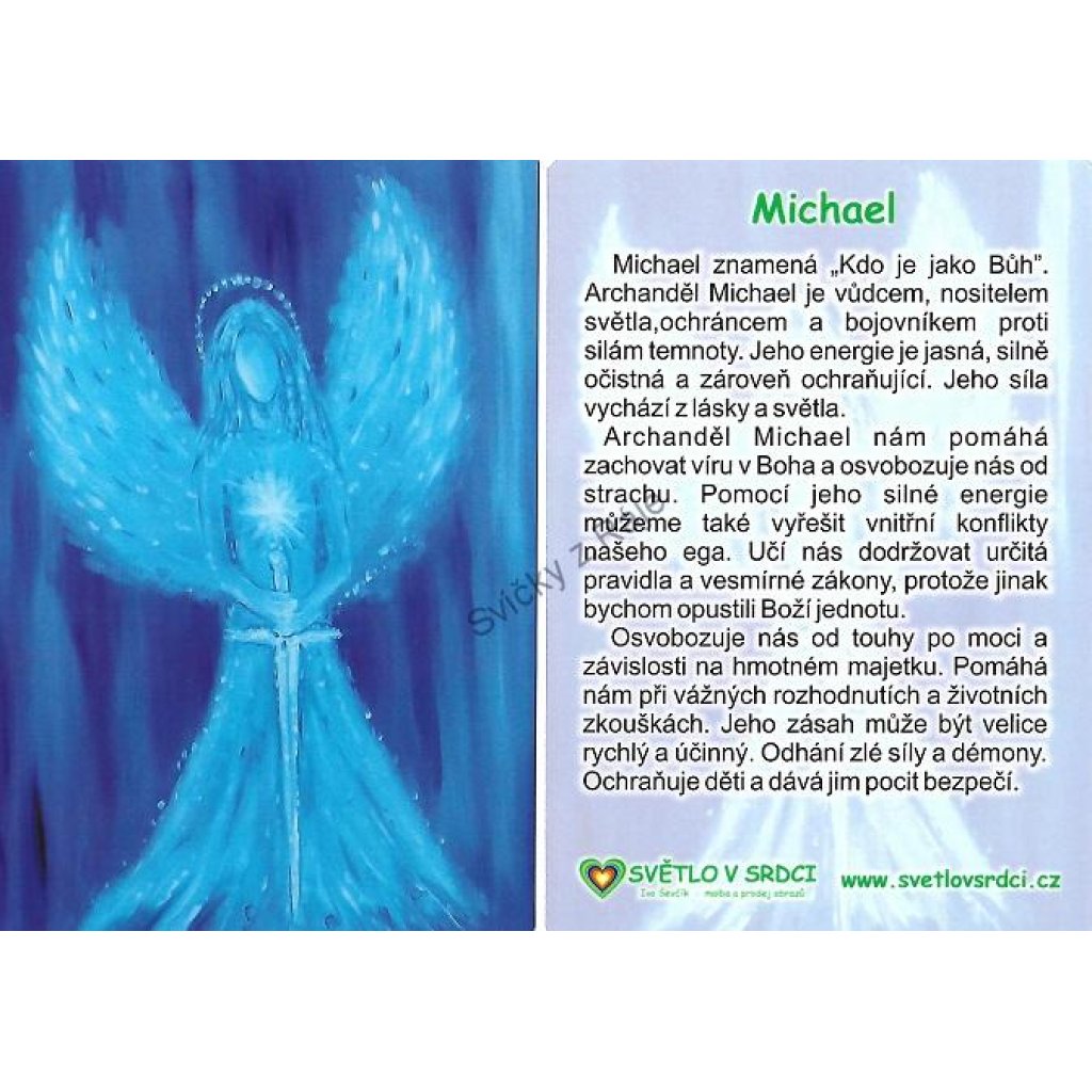 Archanděl Michael - harmonizační obrázek