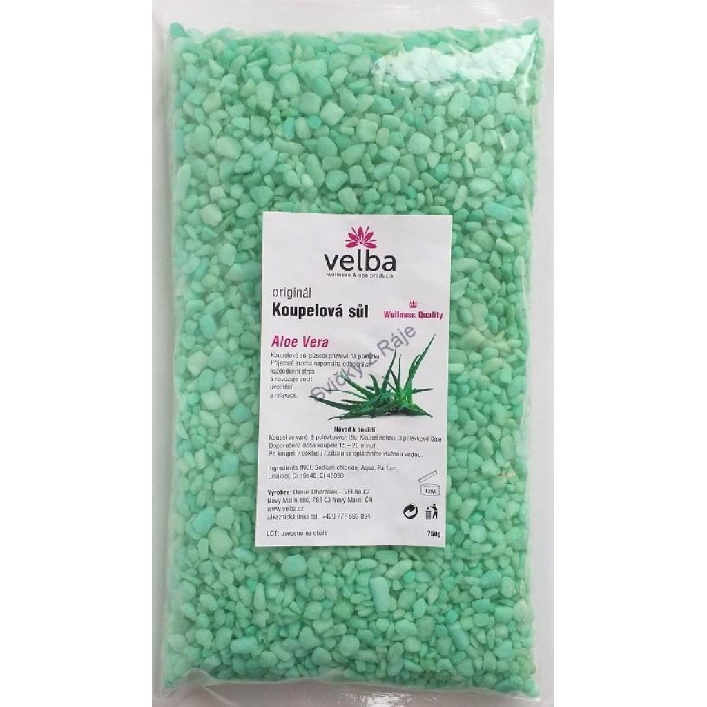 Koupelová sůl aloe vera 750g