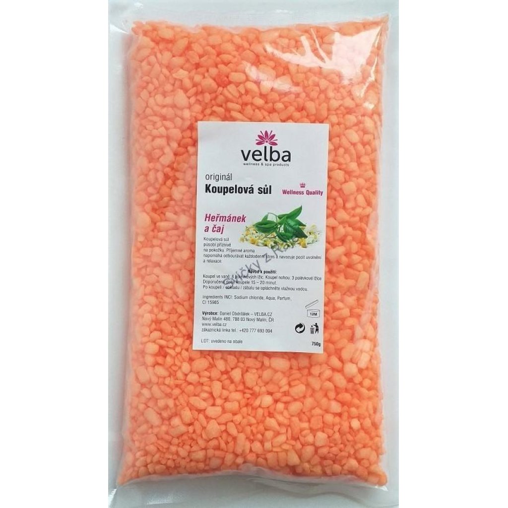 Koupelová sůl heřmánek a čaj 750g