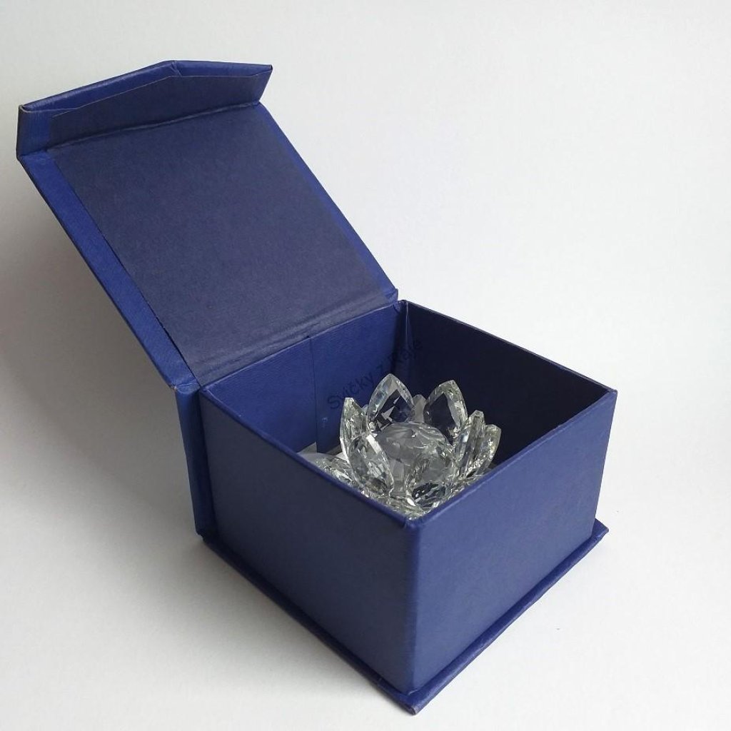 Křišťálový květ lotos 9 cm