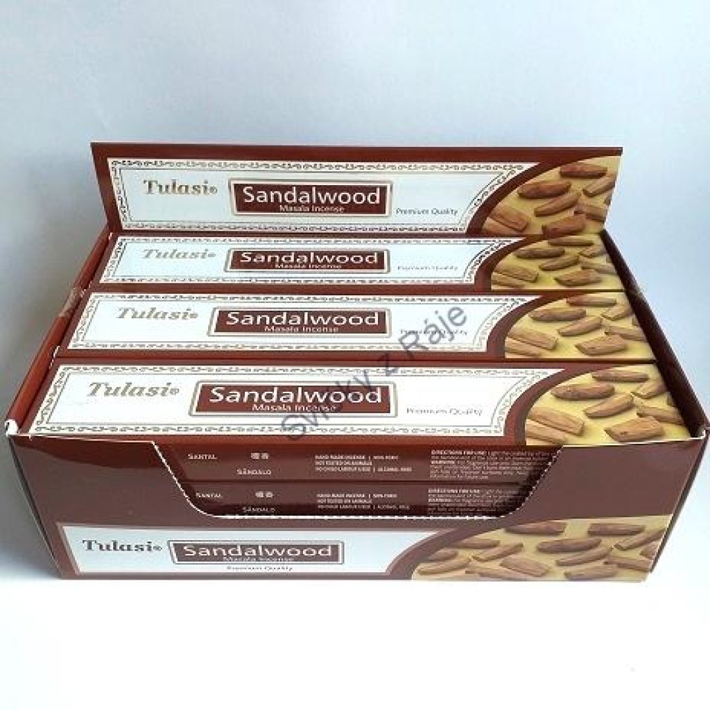 Tulasi indické vonné tyčinky Premium SANDALWOOD (Santalové dřevo)