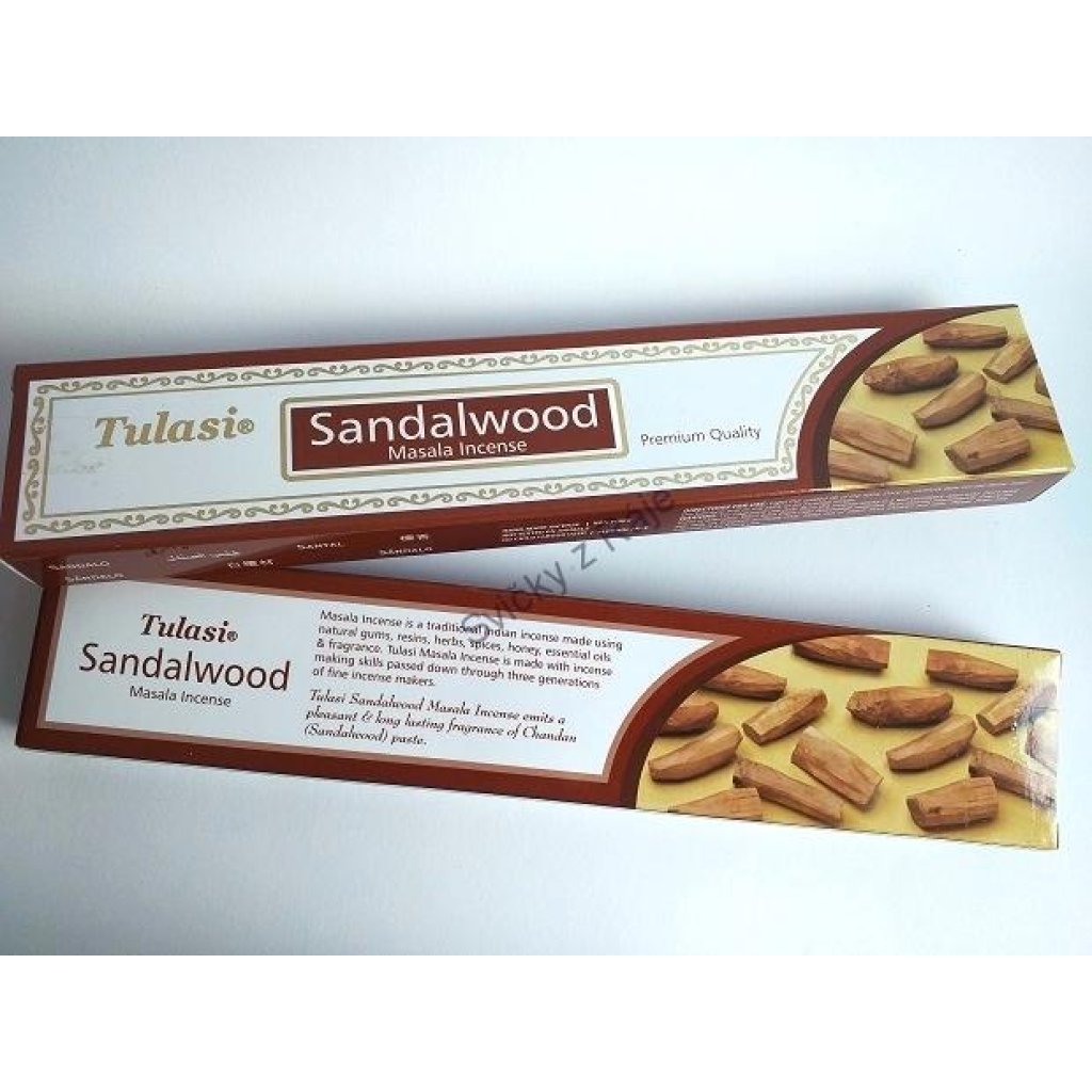 Tulasi indické vonné tyčinky Premium SANDALWOOD (Santalové dřevo)