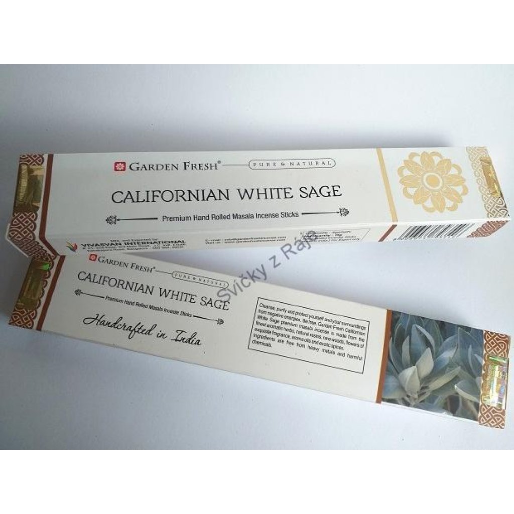 Vonné tyčinky Garden Fresh Californian WHITE SAGE (Bílá šalvěj)