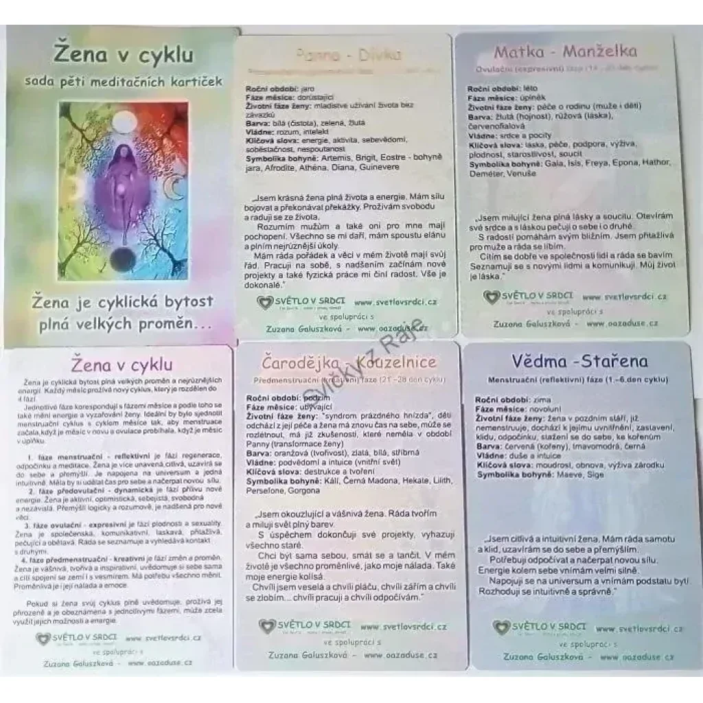 Žena v cyklu - sada harmonizačních obrázků 10 x 15 cm