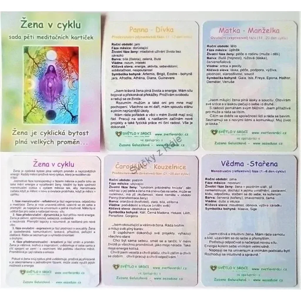 Žena v cyklu - sada harmonizačních obrázků 9 x 6,5 cm