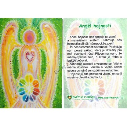 Anděl hojnosti - harmonizační obrázek