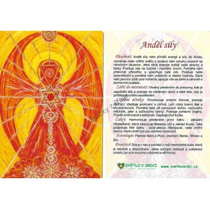 Anděl síly - harmonizační obrázek