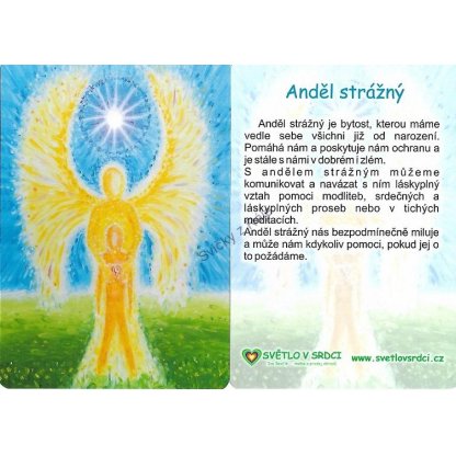 Anděl strážný - harmonizační obrázek