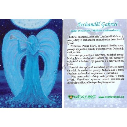 Archanděl Gabriel - harmonizační obrázek