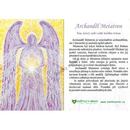 Archanděl Metatron - harmonizační obrázek