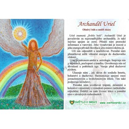 Archanděl Uriel - harmonizační obrázek