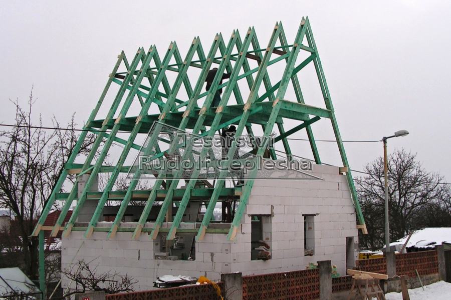 Realizace střešní konstrukce rodinného domu Radčice u Plzně